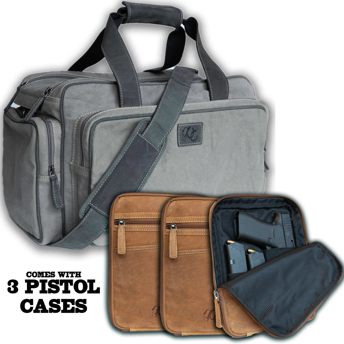 Range Bag + 3 Pistol Cases