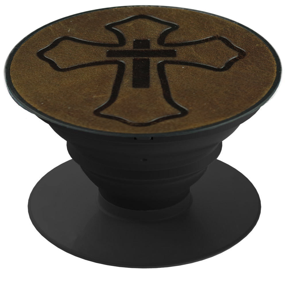 Cross Leather PopSocket