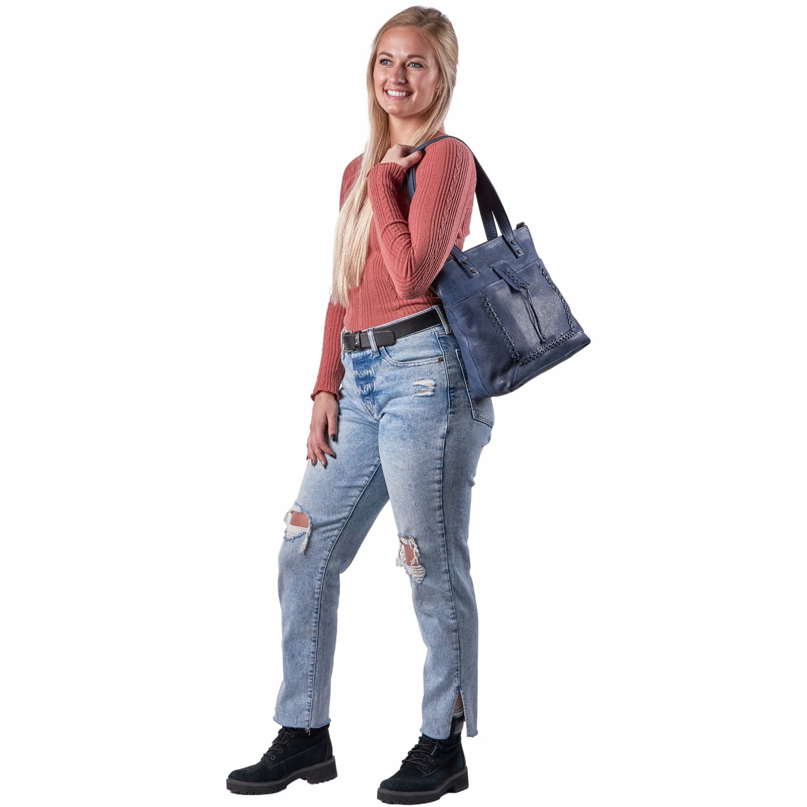Concealed Carry Eden Tote with Universal Holster for Gun -  Women conceal carry purse for pistol -  Designer Luxury Conceal Carry Handbag -  YKK Locking Zippers and Universal Holster - Comfortable Concealed Carry - crossbody bags for everyday use - most popular crossbody bag
